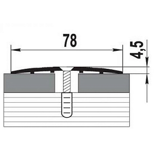 Порог АЛ-492 (80мм) 0.9м (эффект дерева бархат) #221132